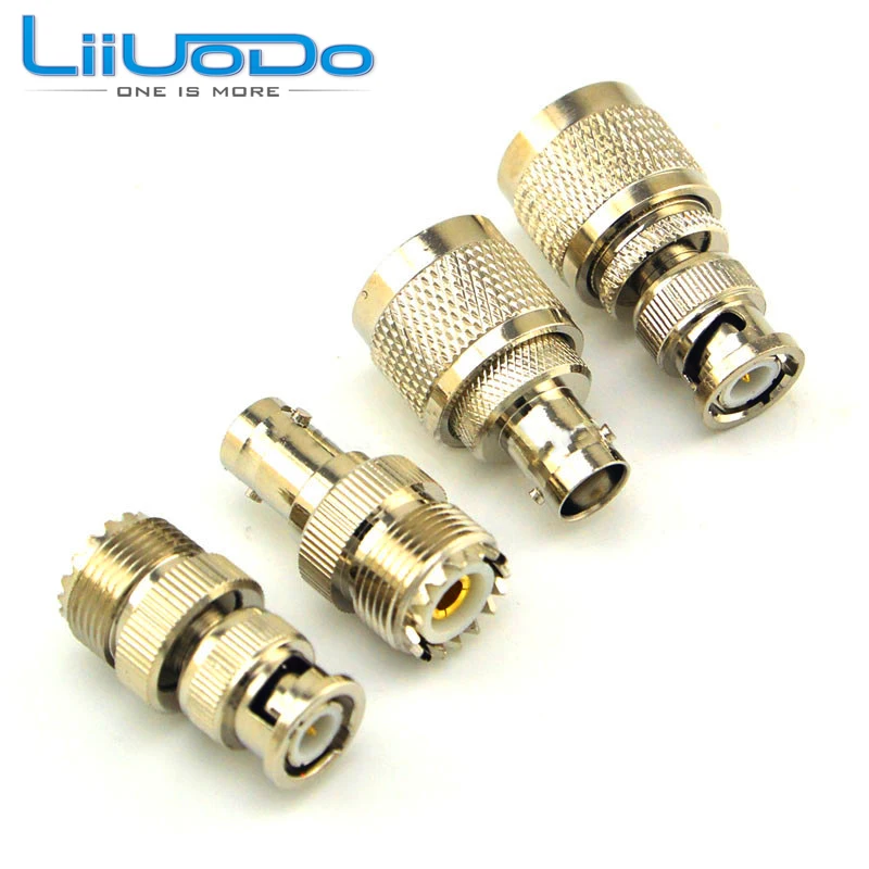 BNC to UHF 4 Type RF Connector Kit Coaxial BNC UHF RF Adapter Kit