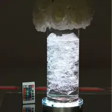 10 шт./лот 6 дюймов AA батарея DHL уникальный дизайн RGB Красочная меняющаяся светодиодная подсветка в середине база для высокого стекла украшение для ВАЗ