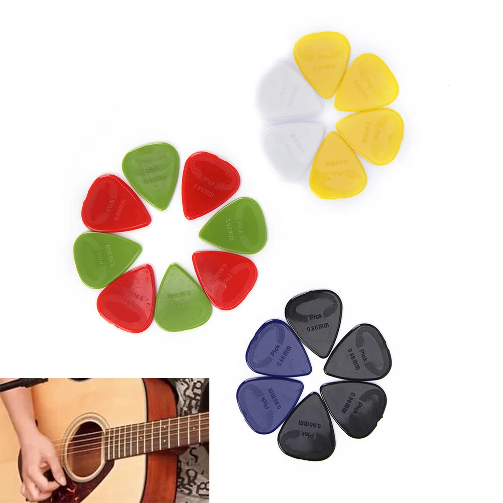20Pcs Guitar Picks Guitar Plectrums 0.96mm Thick Nylon Material Picks