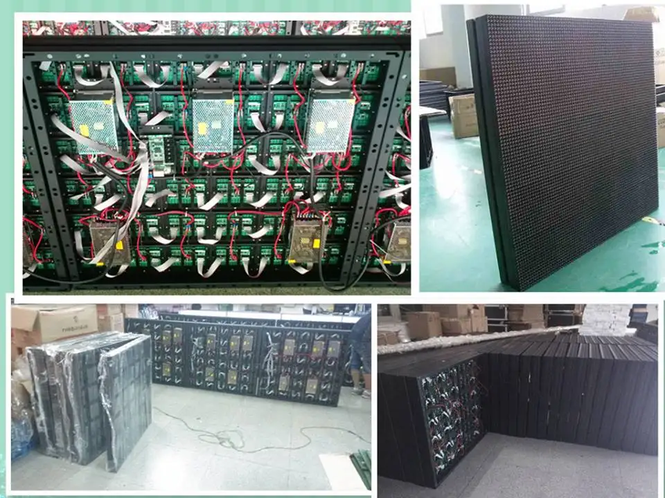 

TEEHO custom indoor P6 video screen full color non waterproof simple iron cabinet fixed installation 1/16 or 1/8 scan panel led