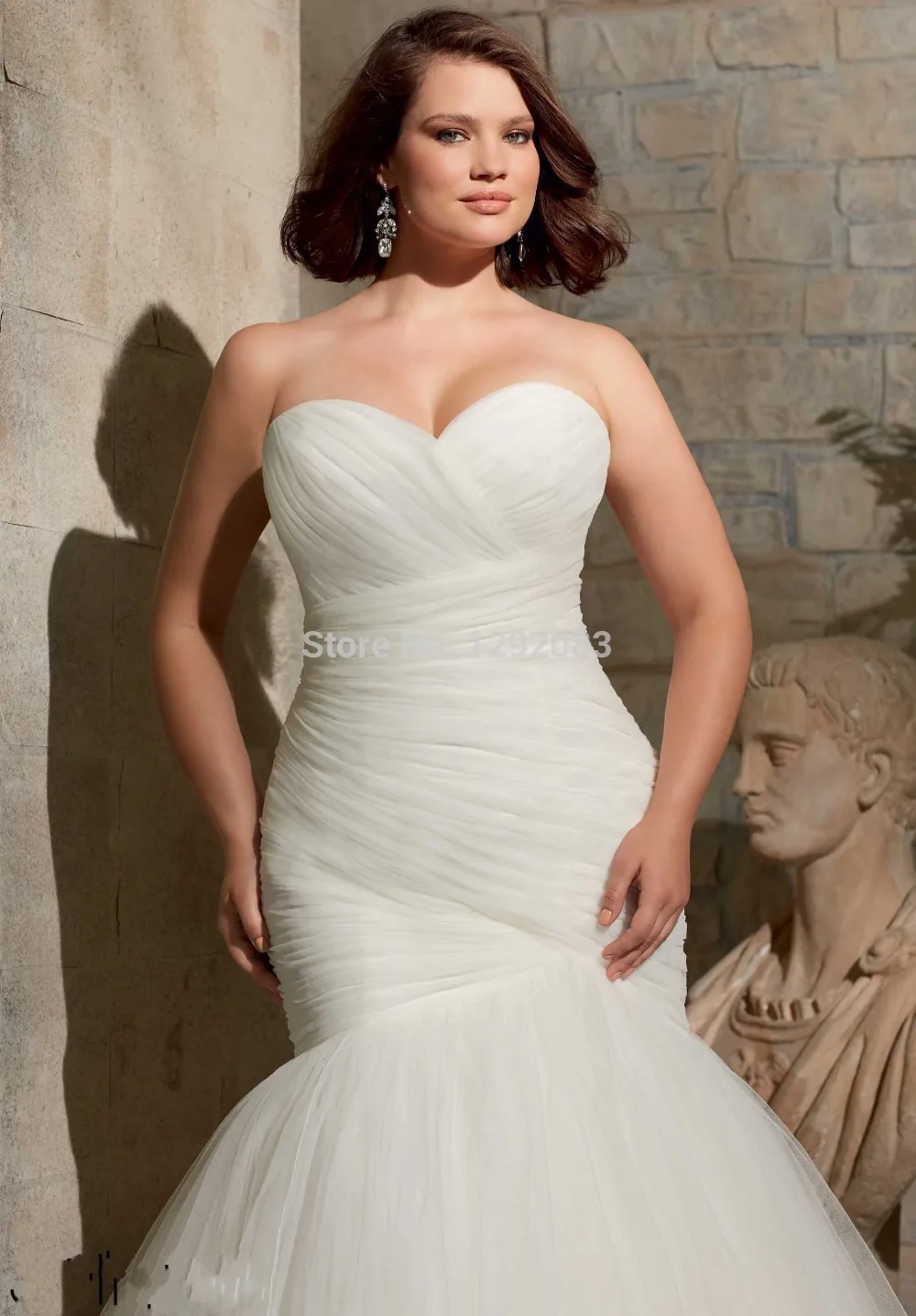 Hotplus Size Sweetheart Ruched Bodice Mermaid Lace Up Back Wedding Hotplus Size Sweetheart Ruched Bodice Mermaid Lace Up Back Wedding Dress 2017 With Removable Cap Sleeves In Dresses From Weddings Events On