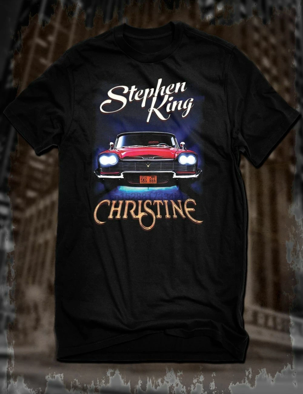 

New Black Stephen King Christine T-Shirt Horror Novel Tee Supernatural Car Tee Shirt Hipster Harajuku Brand Clothing T Shirt