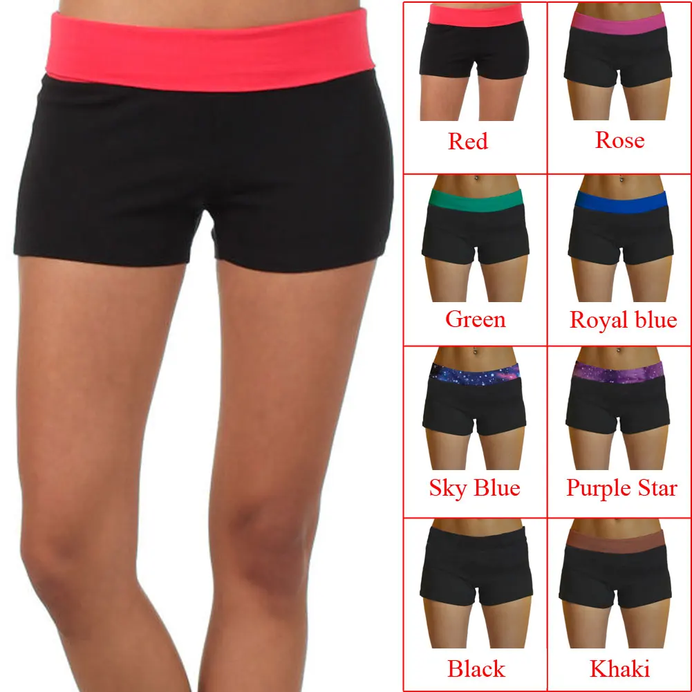 new Yoga Shorts Sexy Women Summer Sport Shorts Women Elastic Waist Short Binding Side Split Sports Running Short