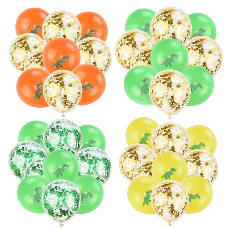 

10Pcs 12inch Cartoon Dinosaur Latex Balloon Birthday Party Baby Shower Kids Party Decoration Wild Animal Jungle Party Supplies