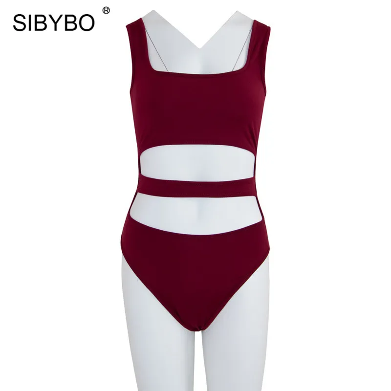 Sibybo Hollow Out Sleeveless Summer Bodysuit Women Backless Skinny Sexy Women Rompers Jumpsuit Beach Casual Women Bodysuits Sibybo Hollow Out Sleeveless Summer Bodysuit Women Backless Skinny Sexy Women Rompers Jumpsuit Beach Casual Women Bodysuits