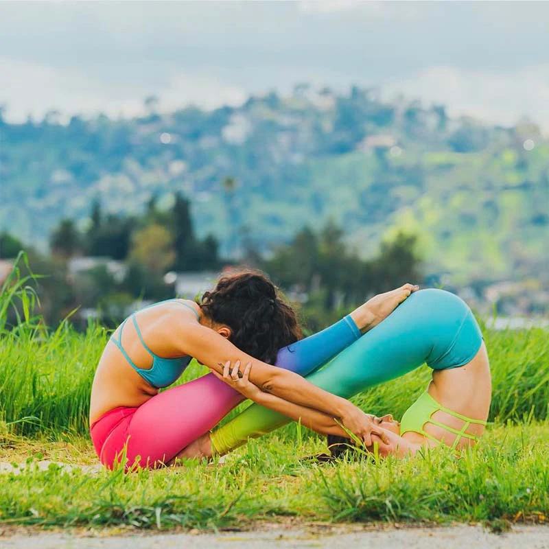 Модные женские туфли градиент Цвет леггинсы Штаны с высокой посадкой Push Up Activewear Фитнес тонкие леггинсы Повседневное спортивная Женский Штаны