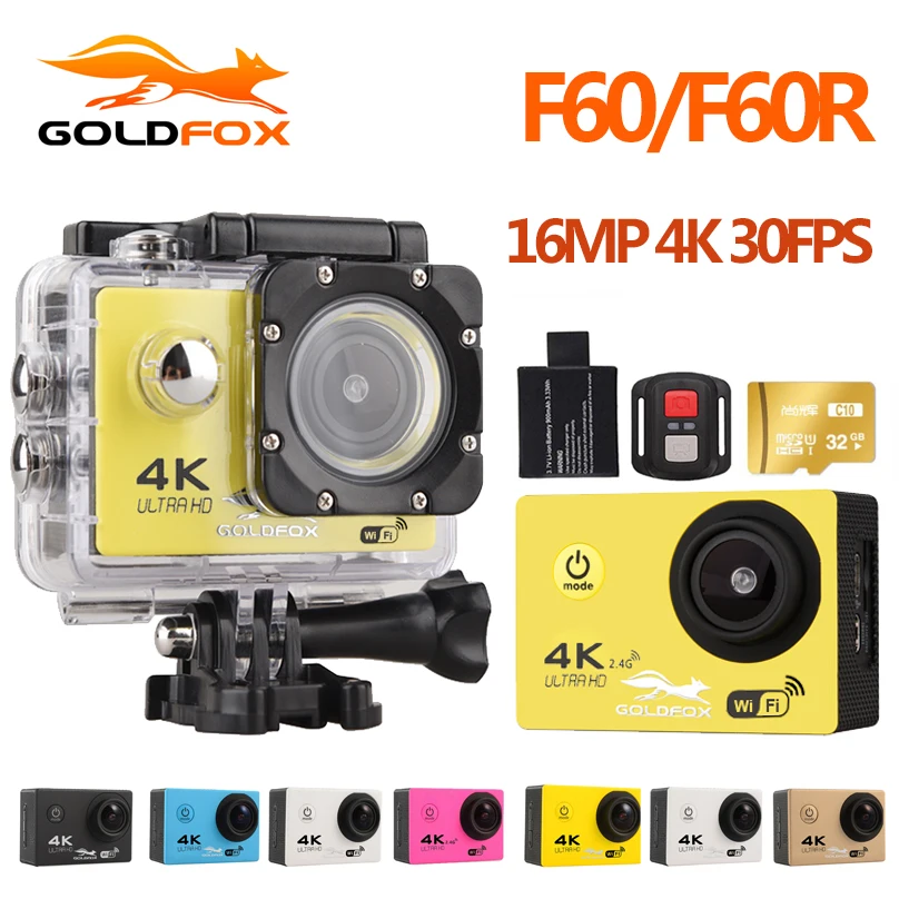 Goldfox F60 Ultra HD 4K WiFi 1080P Action camera DV Sport 2.0 LCD 170D lens go waterproof pro Hero Style camera Accessories camera : image Goldfox F60 Ultra HD 4K WiFi 1080P Action camera DV Sport 2.0 LCD 170D lens go waterproof pro Hero Style camera Accessories camera