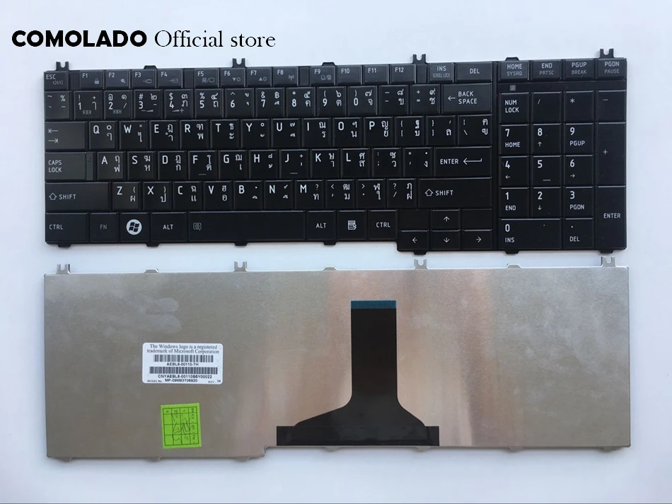TI Thailand Keyboard for toshiba Satellite C650 C655 C655D C660 C670 L675 L750 L755 L670 L650 L655 L670 L770 L775 L775D keyboard TI Layout