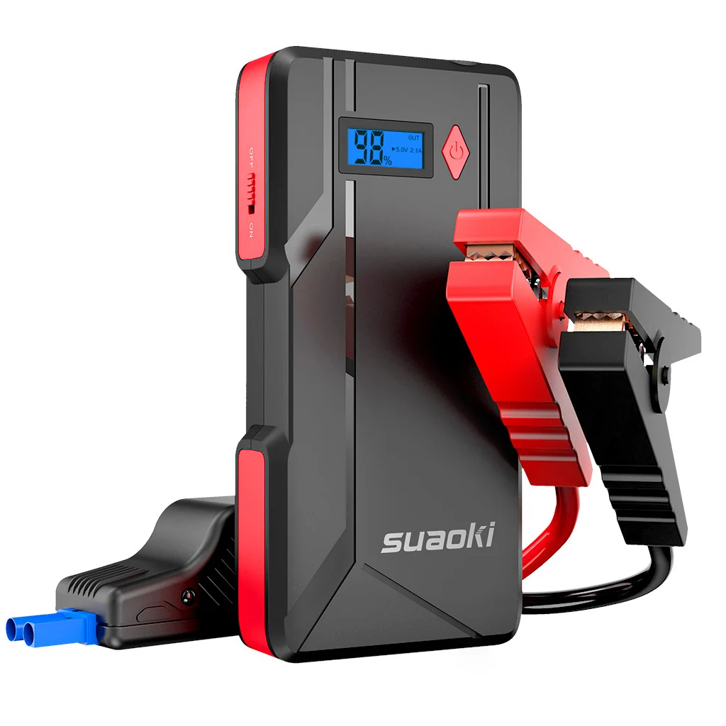 Suaoki P6 автомобильный стартер 800A Max для 6.0L газа/5.0L дизельных двигателей автомобиля двойной USB телефон зарядное устройство фонарик перезаряжаемый аккумулятор