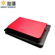 Кожаный блокнот на молнии папка прозрачная ручка сумка красочная наклейка и линейка подарочный набор папка для Портфолио для B5 планировщик мероприятий