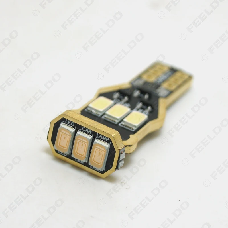 FEELDO 30 шт автомобильных 194/168/W5W Клин T15 9SMD 5730 CANBUS Error Free безэлектродная лампа дизайнерский светодиодный светильник # HQ2233