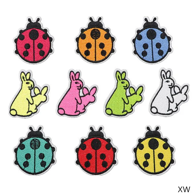 New arrival 10 pcs cute Animals Embroidered patches iron on cartoon Motif Applique fabric clothing decor embroidery accessory | Дом и сад