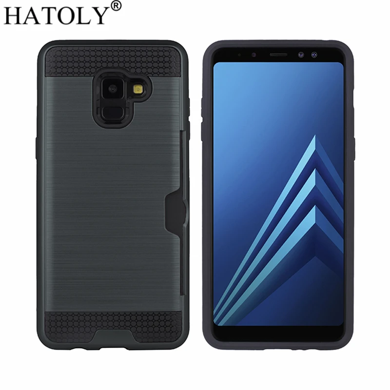 Hatoly чехол для samsung Galaxy A8 плюс 2018 Чехол-Броня с эффектом силиконовый резиновый