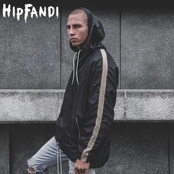 

HIPFANDI 2019 New Arrive High Street Men/Women Oversized Hiphop Jacket Outstreet Fashion Men USA Size With Pocket Zipper Coat