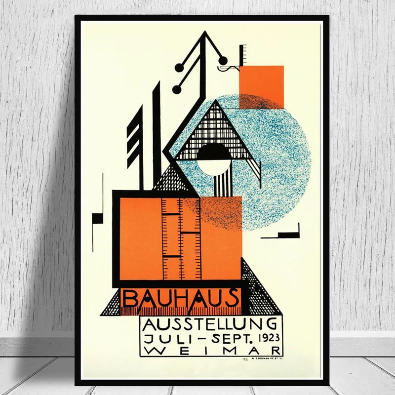 Bauhaus Ausstellung 1923 Weimer выставочный плакат, настенная художественная картина, плакаты и принты, холст, живопись для комнаты, домашний декор - Цвет: 0002