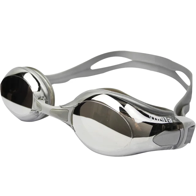 Brand Authentic Silver Frame Chromed swim Goggles 2018 New Adults