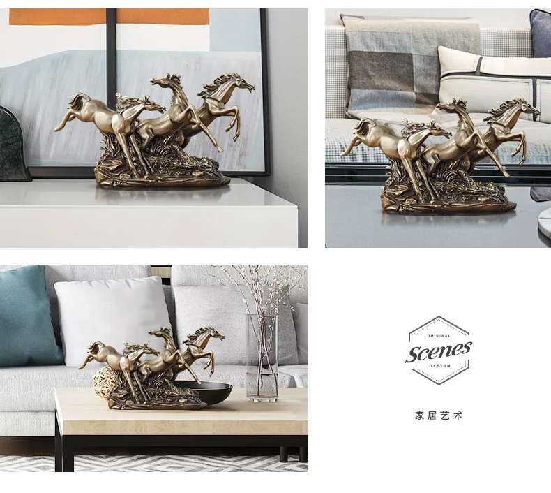 Лошадь холодная литая бронза конь офисная мебель подарки на новоселье практичные подарки для перемещения скульптура искусство ремесла
