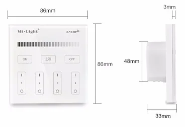 Mi светильник T1 AC220V 4 зоны Яркость затемняя Смарт Панель пульт дистанционного управления светодиодный диммер для светодиодной ленты светильник лампы или