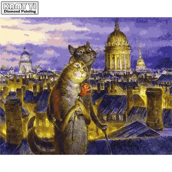 

5D Diy Diamond Painting rhinestones Home decor Diamond embroidery Cat lovers Diamond mosaic