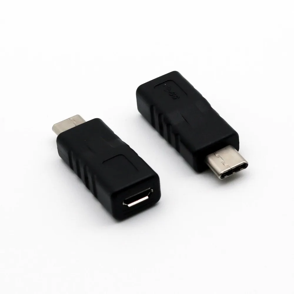 20x Micro USB Женский к USB 3,1 Тип C штекер Разъем данных зарядки адаптер Micro Женский к Тип C Мужской адаптер Черный