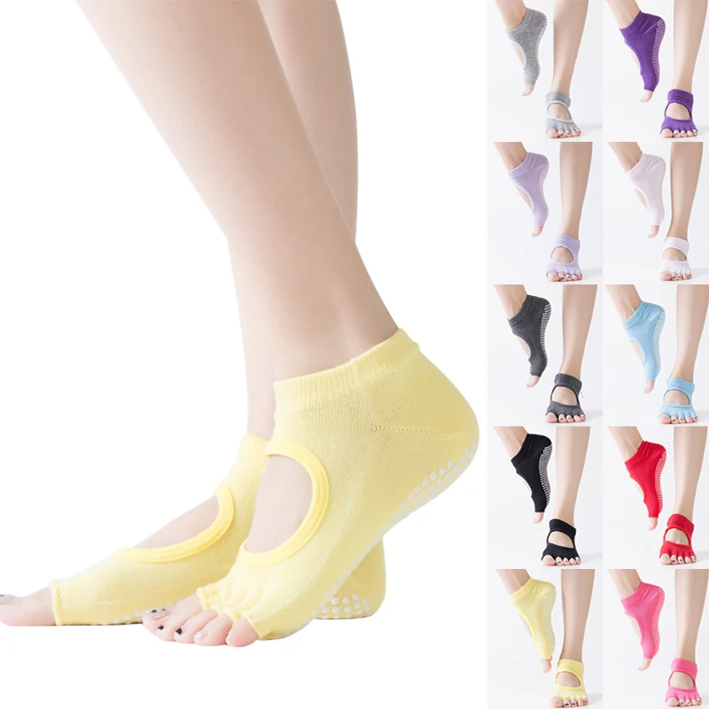 New Women Girls Soft Yoga Non-Slip Sock Ankle Gripper Sport Ballet Pilates Socks