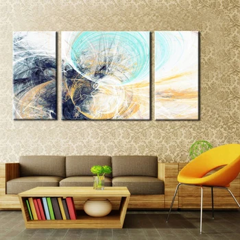 

3Pcs Irregular Color lines Imagination Abstract Wind Tunnel Canvas Painting Wall Art Poster for Living Room Home Decor No Frame