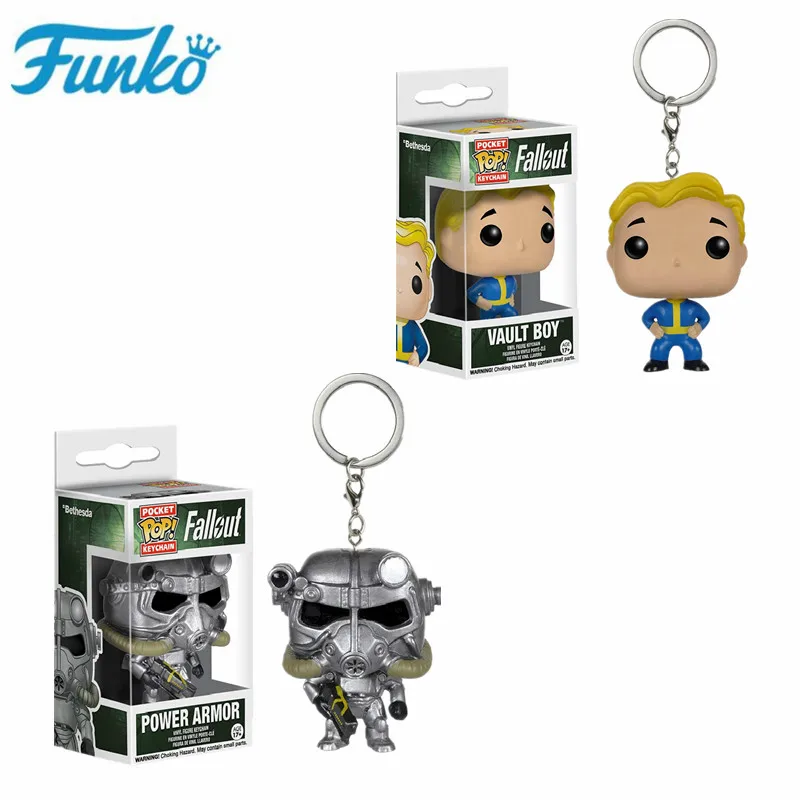 Funko POP аниме тема Fallout Pocket Power Armor VELD брелок для мальчика Коллекционная фигурка