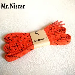 Mr. niscar/2 пара полиэстер женские туфли на плоской подошве; Большие размеры 31–47 Шнурки косой точка полосатый шнурки утолщение спортивные