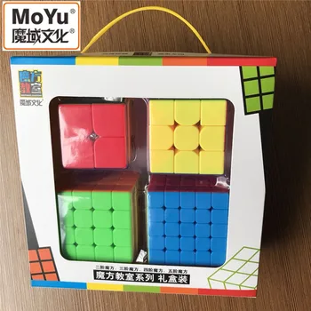 

MoYu Brand Magic Cube Gift Box Combination Suit 2x2 3x3 4x4 5x5 Speed Magic Cube Set Puzzle Kids Toys Gift for Children MY2345