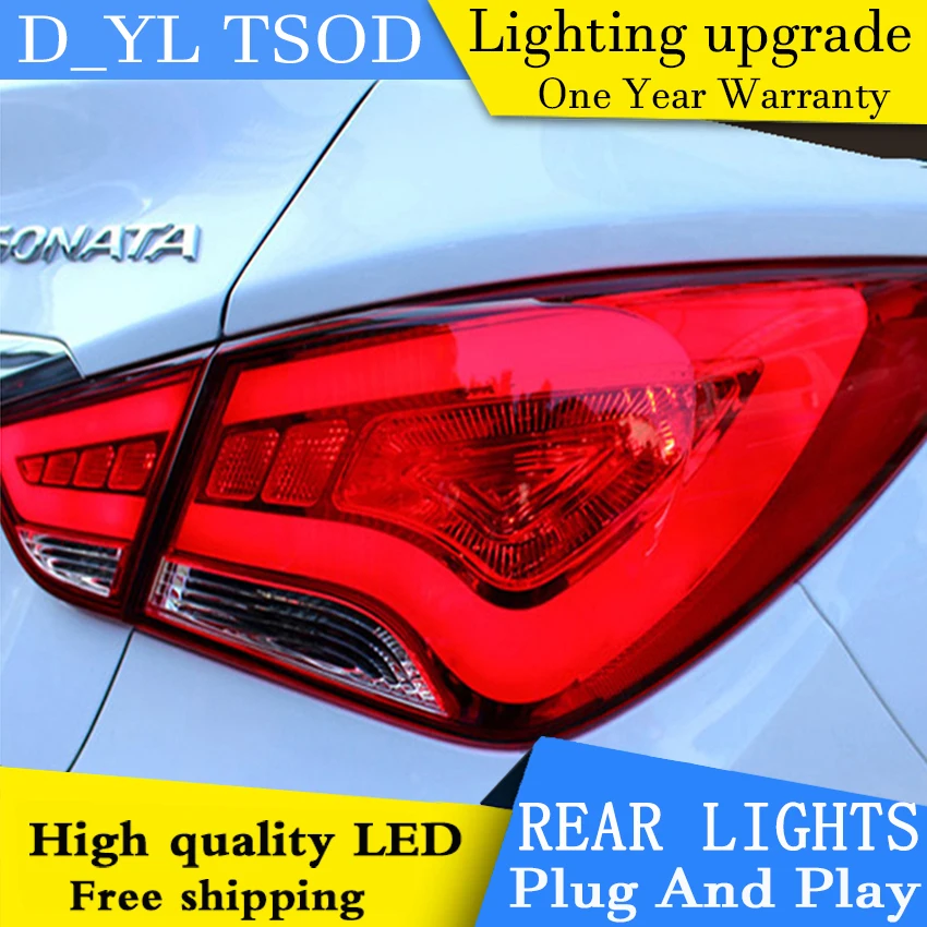 4 PCS Car Styling for Hyundai Sonata Taillights 2011 2014 Sonata LED