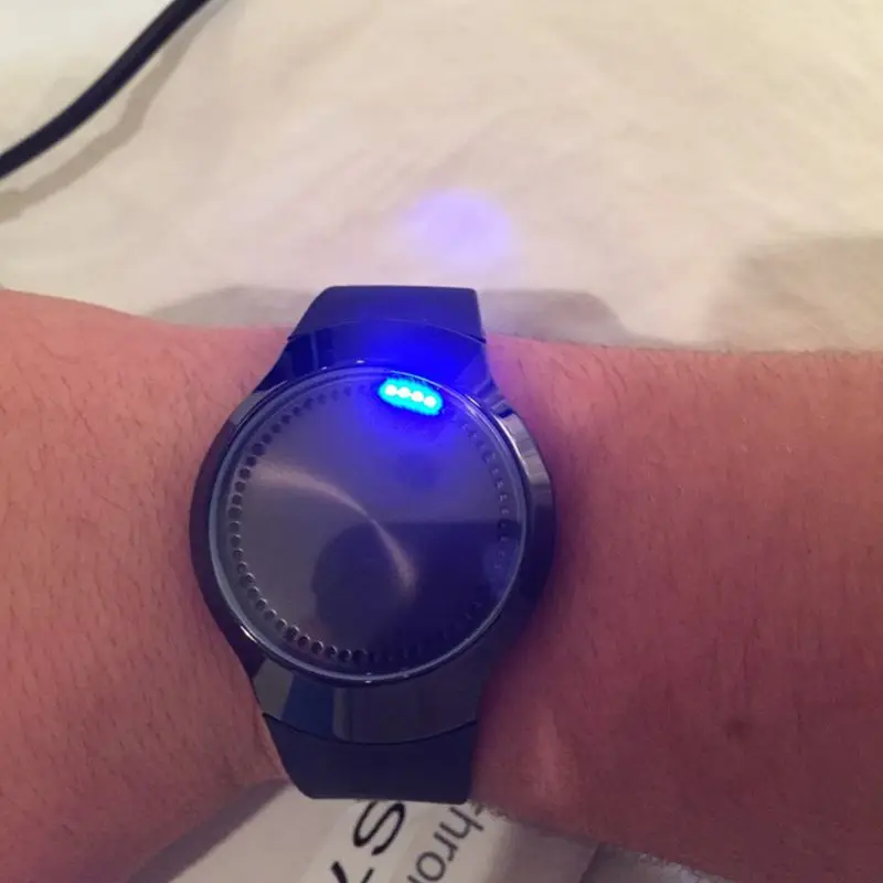 

Creative Minimalist Silicone Normal Waterproof LED Touch Screen Watch Men Women Couple Watch Smart Electronics Casual Watches