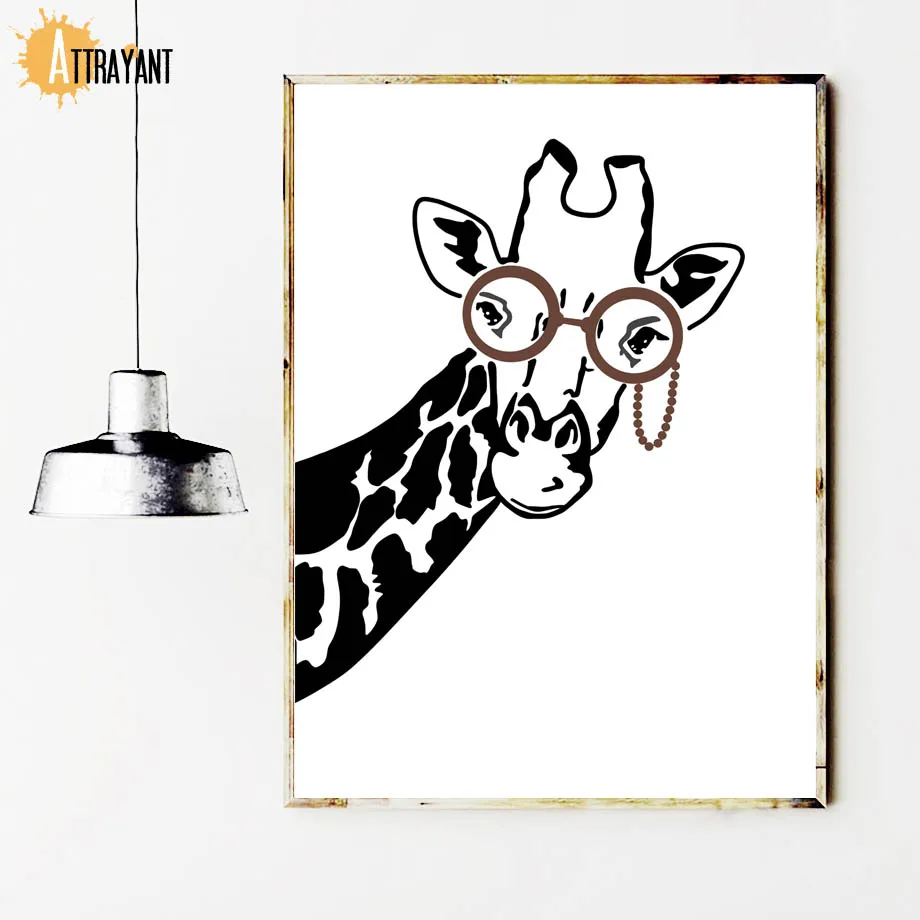 

Giraffe Wall Art Canvas Painting Nordic Posters And Prints Animal Wall Pictures For Living Room Scandinavian Home Decor