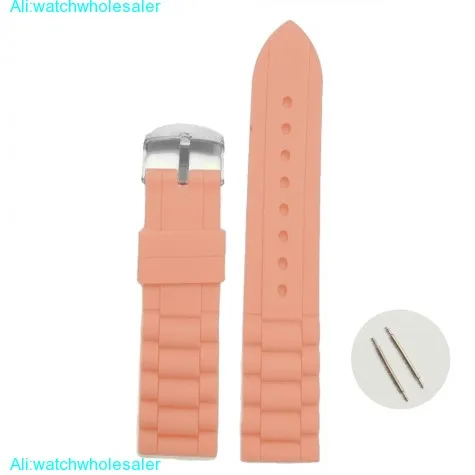 20mm Light Pink Silicone Jelly Rubber Ladies Watch Band Straps WB1002A20JB