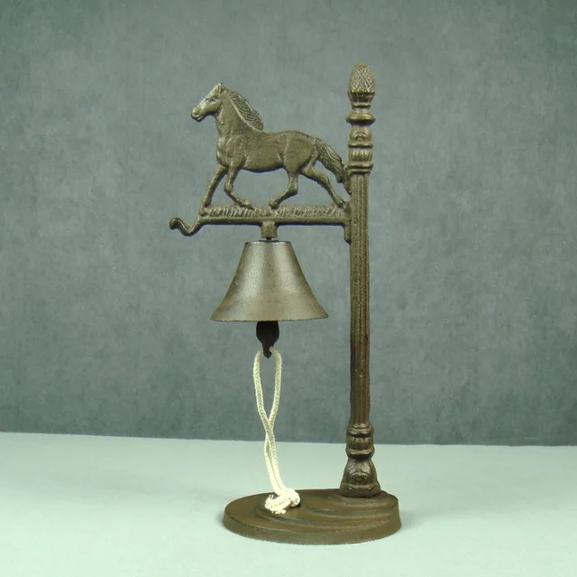 Vintage Cast Iron Horse Desk Bell Antique Metal Handbell Ornament Vintage Cast Iron Horse Desk Bell Antique Metal Handbell Ornament Craft Accessories for Art Collection and - Vintage Cast Iron Horse Desk Bell Antique Metal Handbell Ornament
