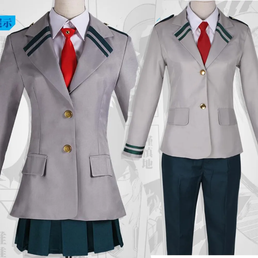 Us 52 79 20 Off Anime My Hero Academia Ochaco Uraraka School Uniform Katsuki Bakugo Cosplay Costume Uniform Outfit On Aliexpress