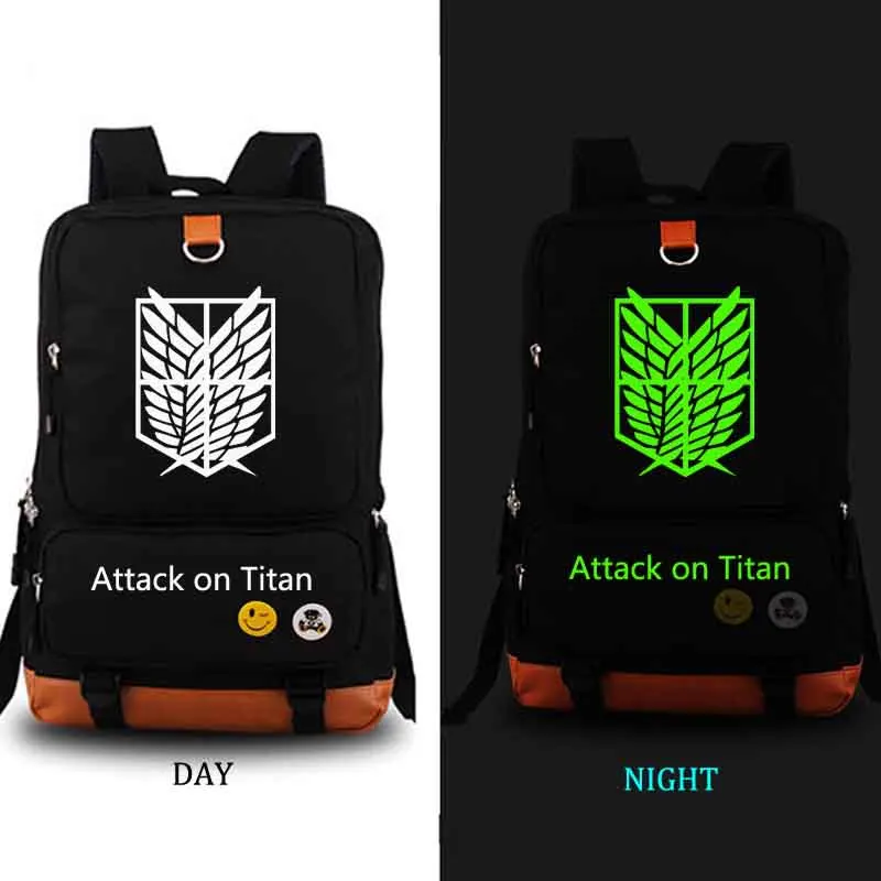 

Attack on Titan Backpack Noctilucous student school bag Notebook backpack Leisure Daily backpack