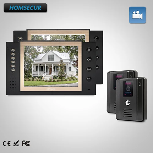 

HOMSECUR 8" Video Door Entry Security Intercom+IR Night Vision for Home Security TC011-B + TM801R-B