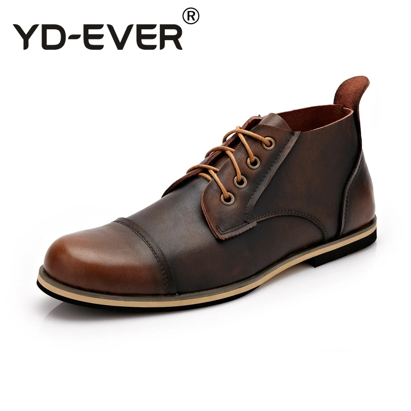 Vantagem Blue Lace Grande Retro brown Tamanho Sapatos ever Ankle Quality Boots up Casuais De Homens red Couro Genuíno Yd Top Vaca black Botas Moda U8Rwwq