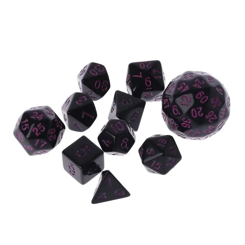 10 Pcs/Set Game Dice Multi Sided Dices Mixing Party Games Club Gifts Creative Adult Children For Dungeon D& D Games Play - Цвет: PL