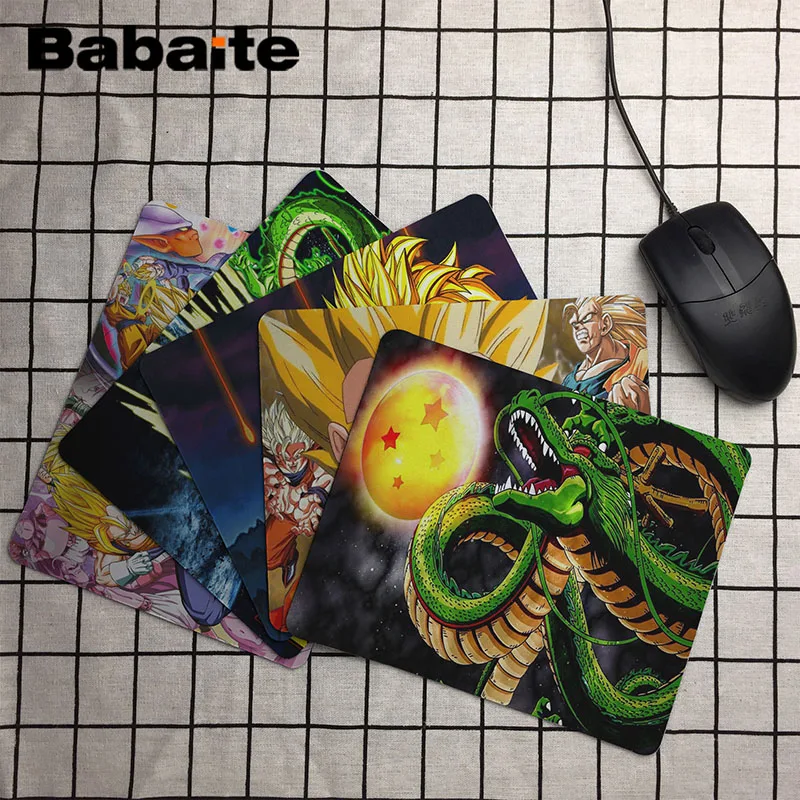 

Babaite Top Quality Dragon Ball Z Silicone Pad to Mouse Game Size for 18x22cm 25x29cm Rubber Mousemats