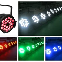 8 шт./лот+ 2 кейс, светодиодный параболический алюминизированный отражатель 18x12 Вт RGBW 4in1 Quad Par64 DMX 8CHS светодиодный стирка проектор Освещение Свет этапа