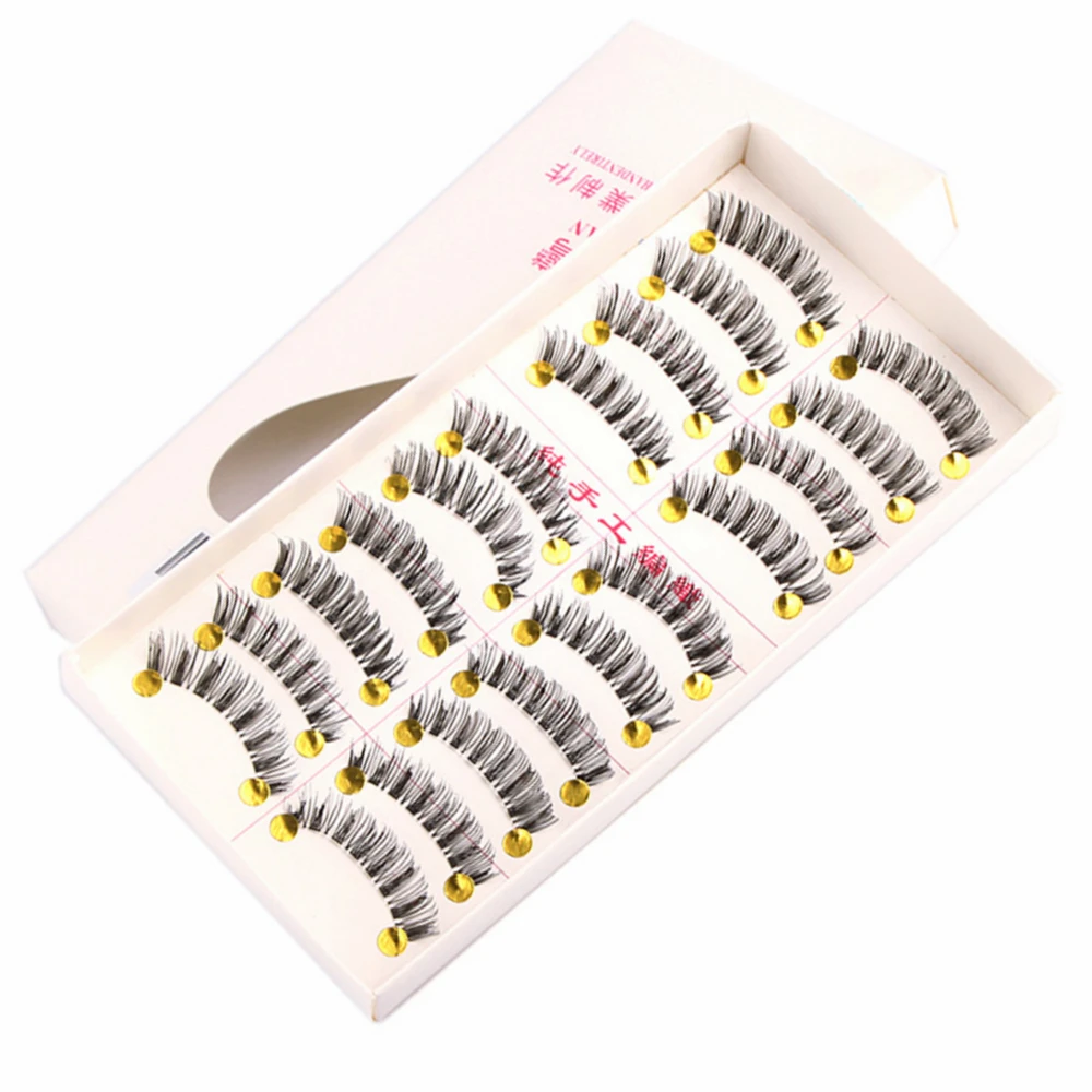 

10 Pairs Soft Makeup Handmade Cilios Posticos Natural Fashion False Eyelashes Eye Lashes Maquiagem Takma Kirpik Faux Cil #50923