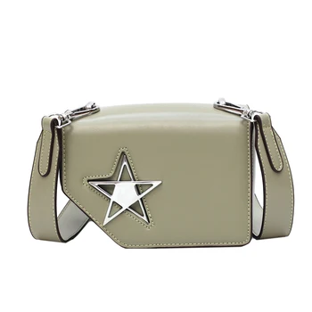 

Baochili New style style five star small square bag Korean version wide shoulder strap cross-body bag