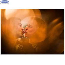 Фото на заказ Сделай Сам Алмазная картина вышивка крестиком, гей, романтический поцелуй, любовь подарок 5d алмазная вышивка полная картина для выкладывания квадратными стразами