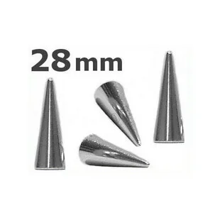10PCS 10*28mm Silver Punk Rock Spikes Bullet Metal Studs and Rivets for leather Clothes Accessory tachuelas para ropa