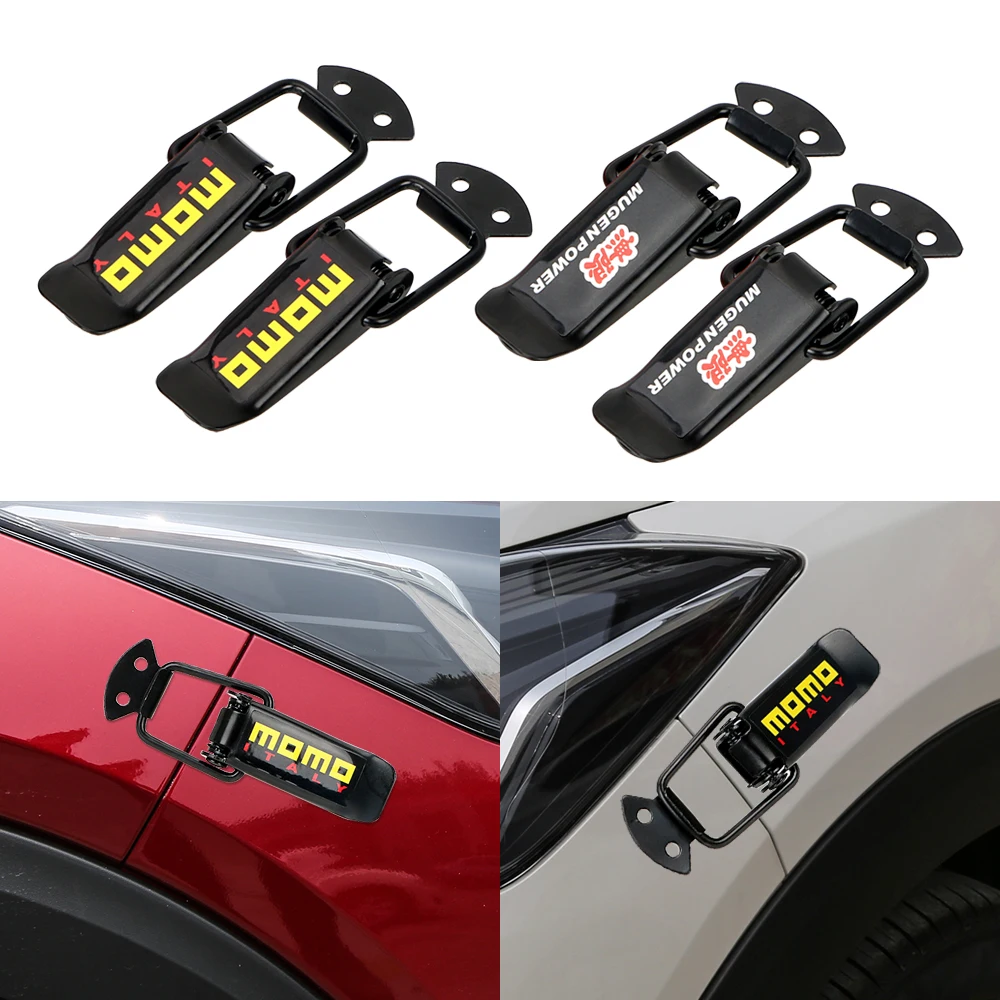 2 Pieces Car Bumper Security Hook Car Truck Hood Clip Hasp