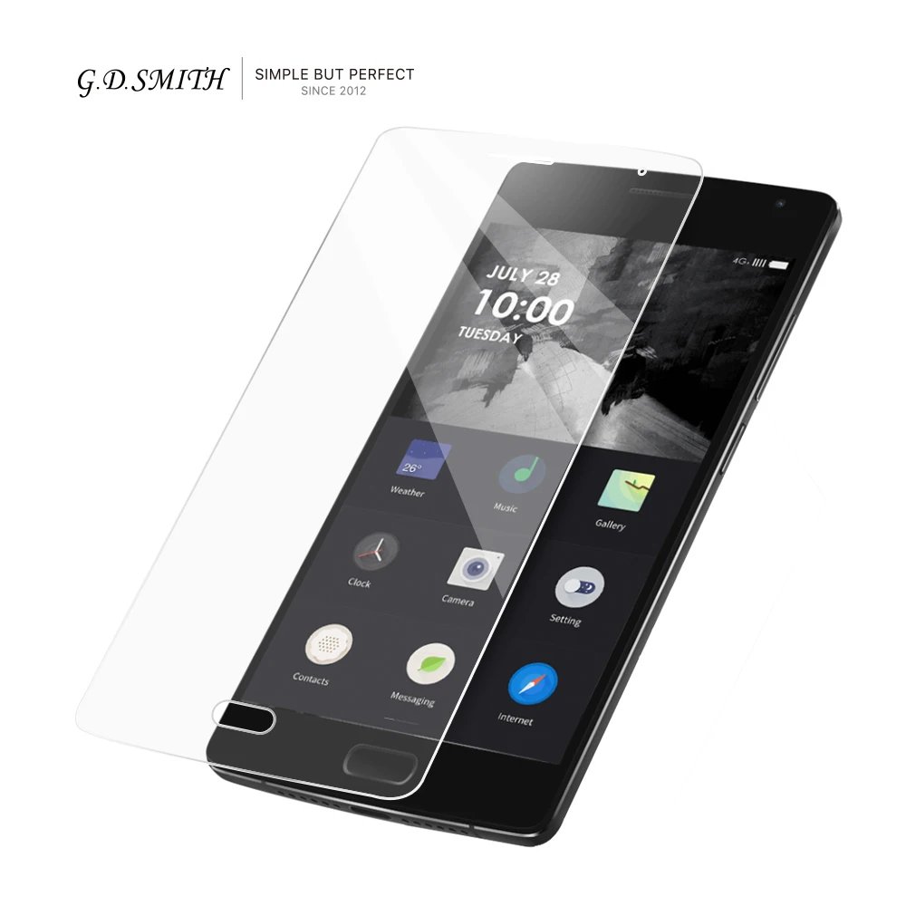 G.D.SMITH Brand Original Tempered Glass Screen Protector for Oneplus Two One Plus 2 Clear Protective Film 2016 New