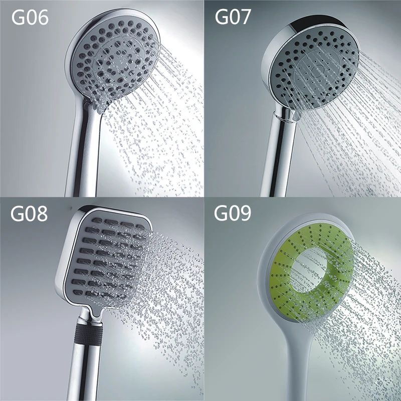 Gappo Bathroom Hand Shower Bath Shower Pressure Massage Rainfall SPA Water Shower Head Chrome Water Saving LED Mixer Tap