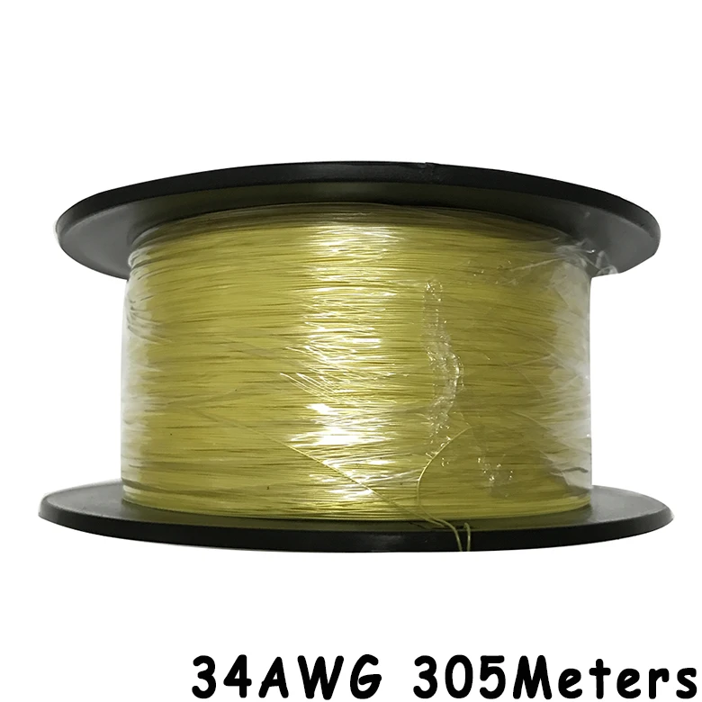 UL1423 34AWG США импортирует посеребренный провод 305 метров ОК линия OD 0,27 мм высокотемпературный провод одножильный кабель