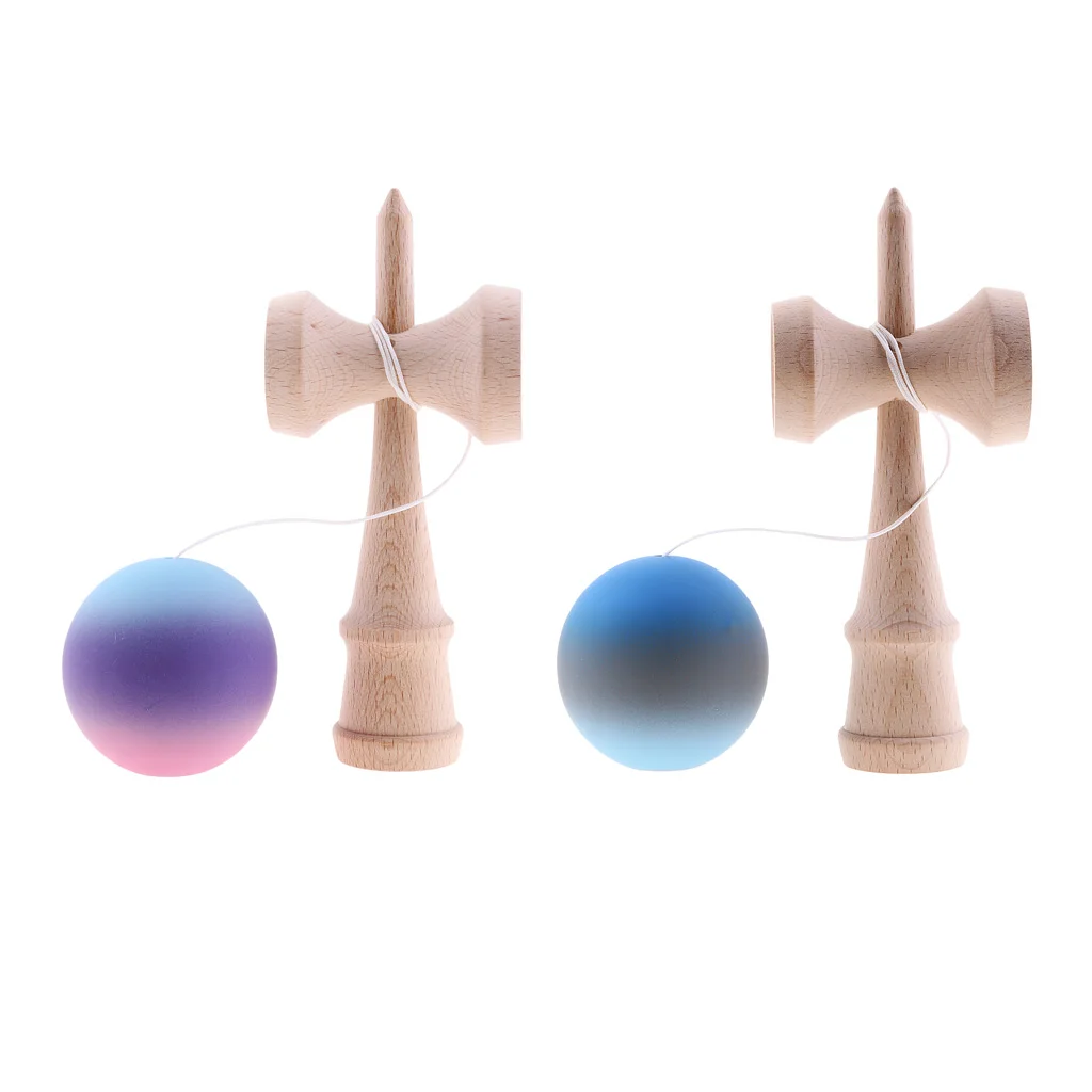 

2Pcs Kendama Japanese Traditional Ball Wooden Cup Stick Game Playing Props Kids Outdoor Sports Toy